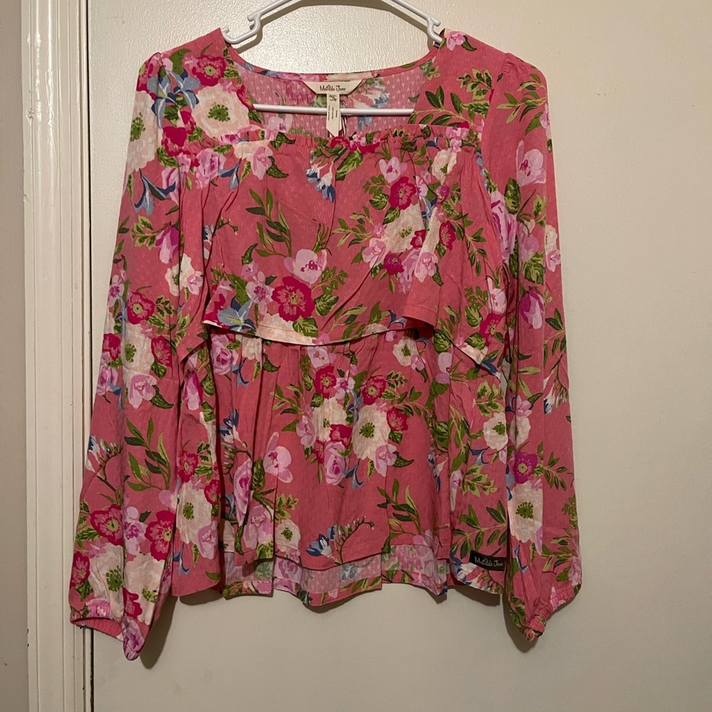 Matilda Jane girls size 16 floral blouse NWT